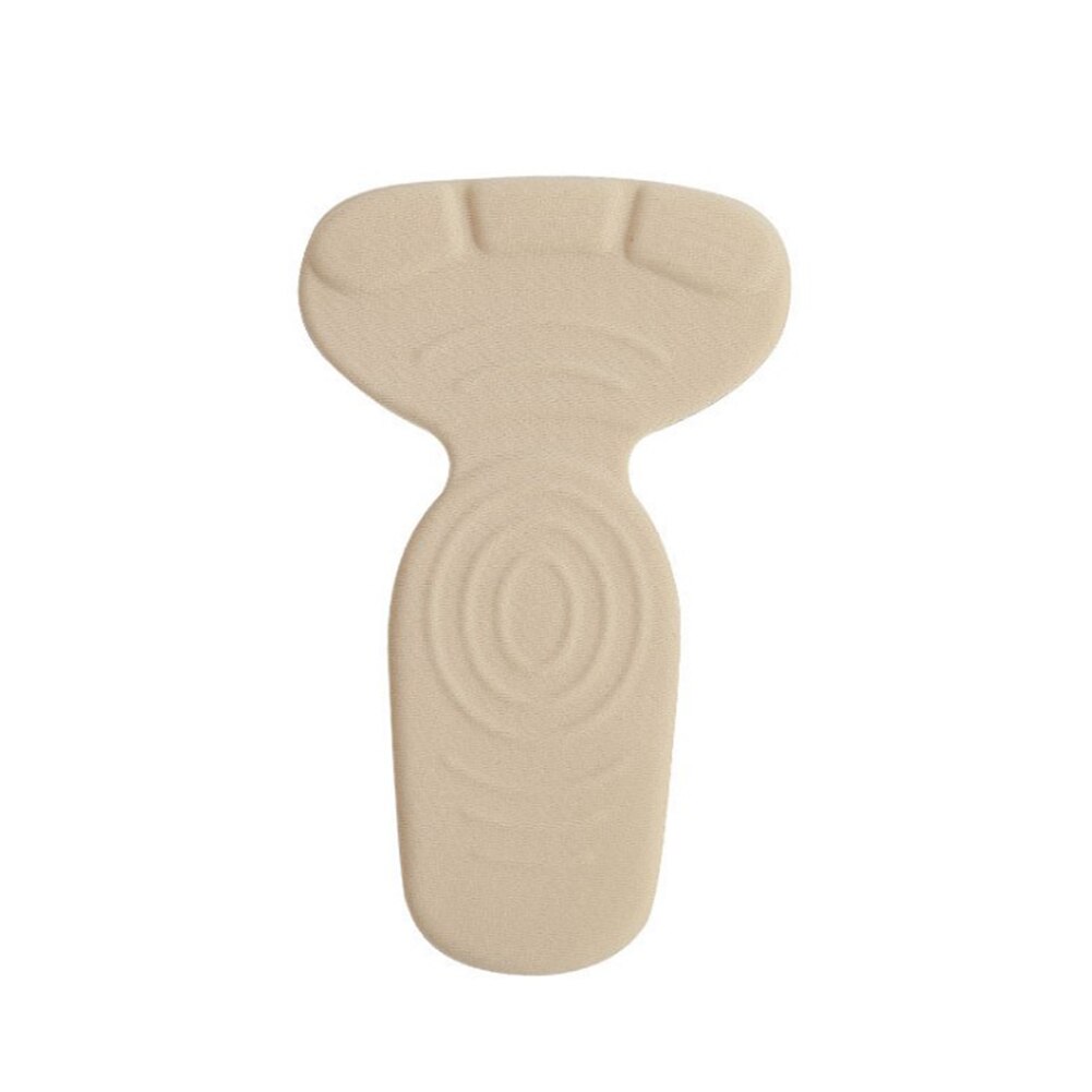 T-form innleggssåler høy hæl sko pads sklisikker svamp fot hæl beskytter sette inn bomull sport sandaler innsatser sko tilbehør: Naken