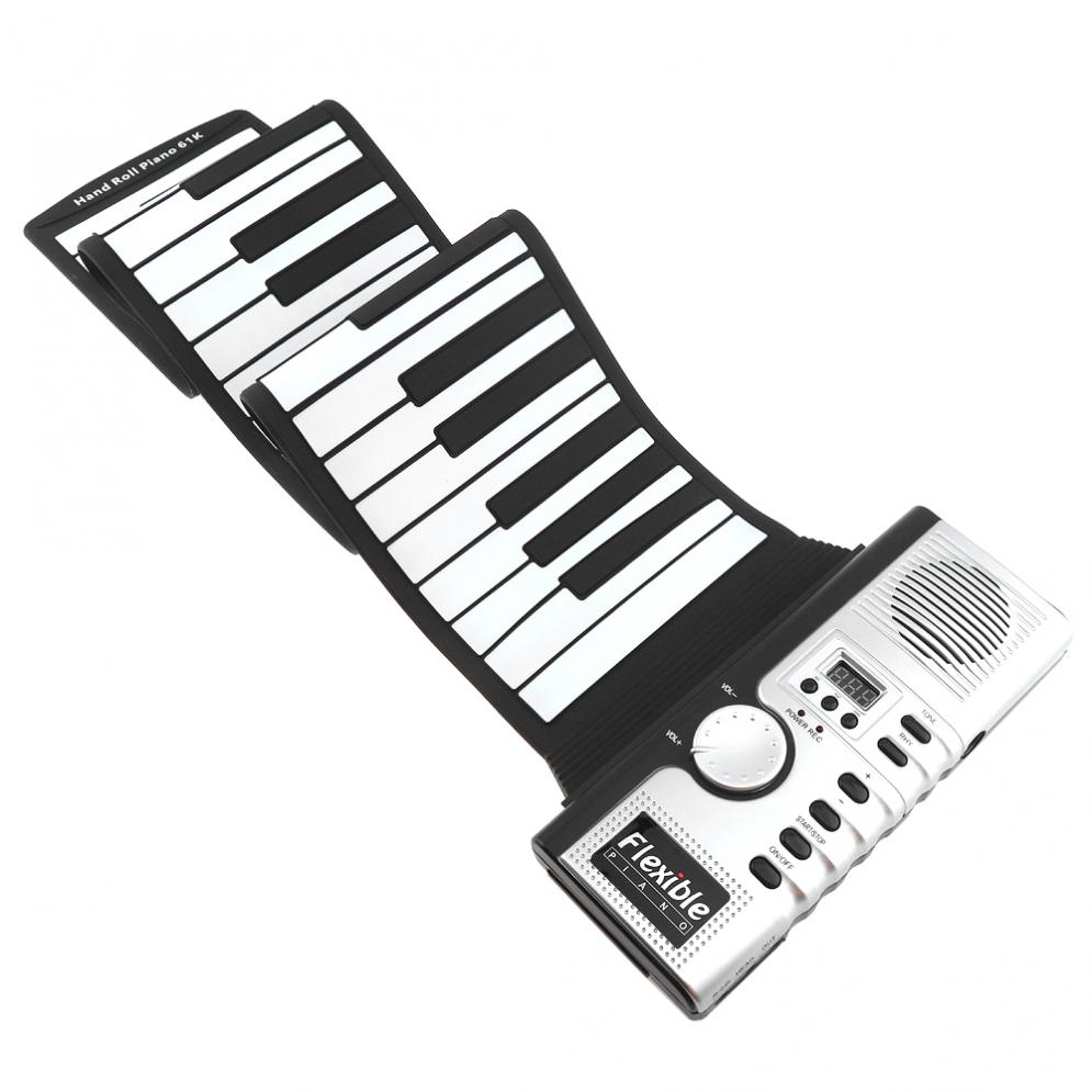 61 Toetsen Elektronische Draagbare Siliconen Flexibele Hand Roll Up Piano Ingebouwde Luidspreker Midi Out Keyboard Orgel Elektronische Orgel