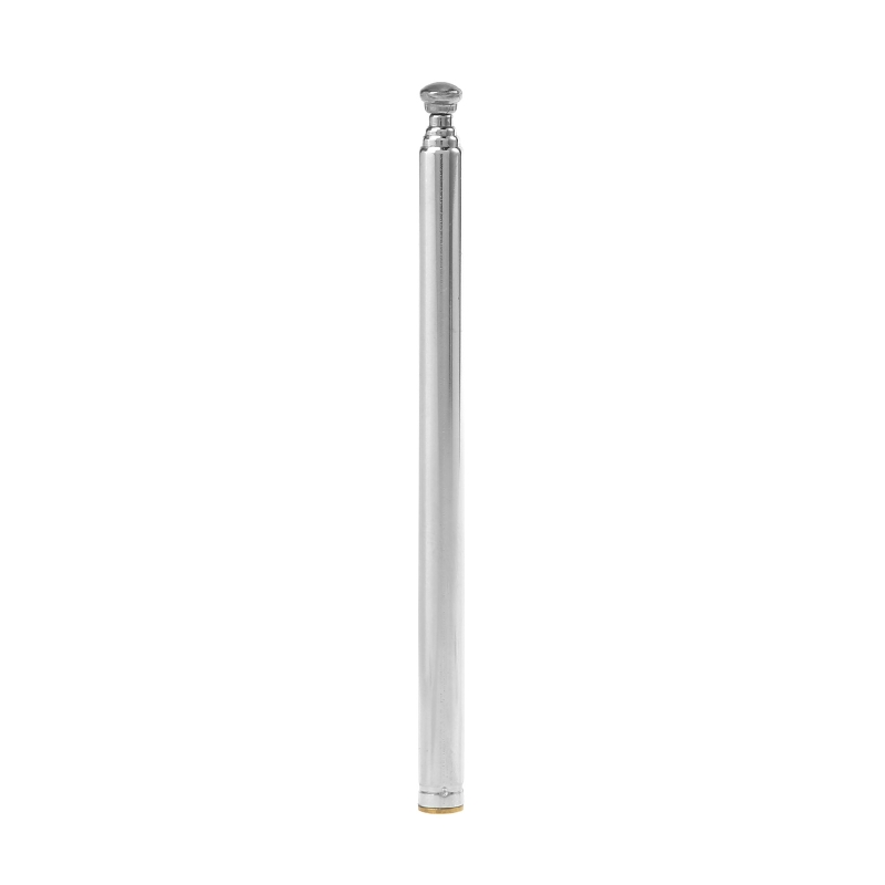 80mm Length 5 Section Telescoping Stainless Steel FM Radio Antenna Receiver Telescopic Aerial For Radio Equipment: Default Title