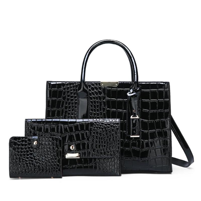 3pcs/Set Luxury Handbags Women Bags Bags Crocodile Leather Tote Bags Women Famous Brand Sac A Main Femme