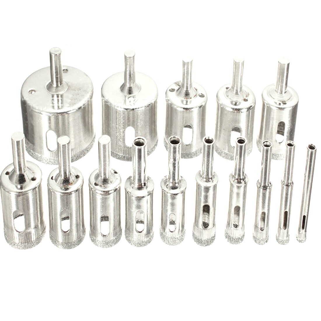 15 Pcs Diamant Boor Set Tegel Marmer Keramische Hole Saw Boren Bits Voor Power Tools 6 Mm -50 Mm