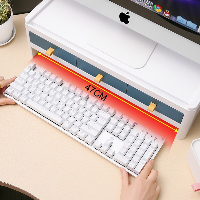 Multifunction Monitor Stand Table Desktop Computer Screen Riser Lockers Desk Organizer Stationery Books Storage Office Supplies