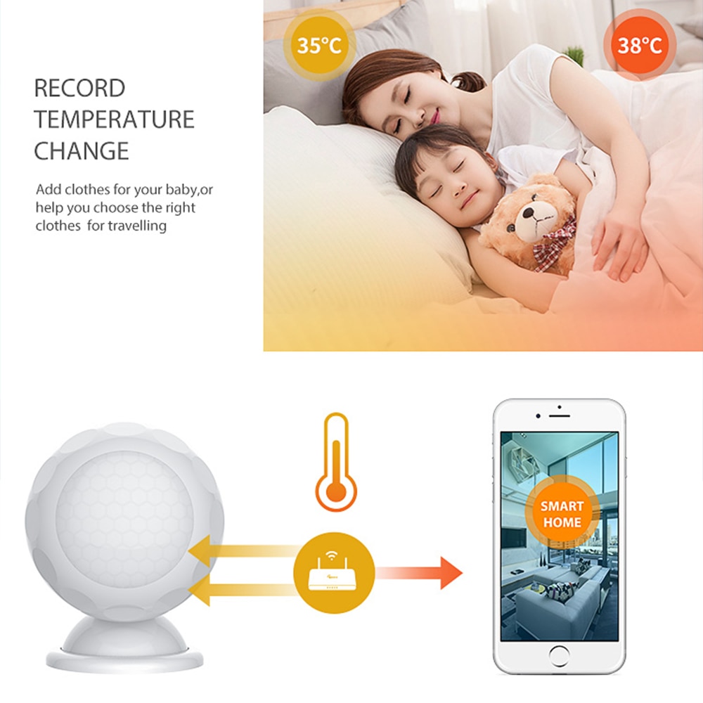 Z-wave Plus PIR Motion Sensor +Temperature Home Automation Z wave Alarm System Motion Sensor EU 868.4MHZ NAS-PD02Z