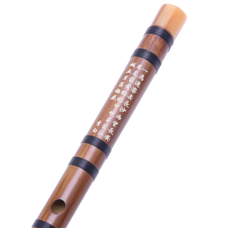 Instrumento musical chinês artesanal tradicional flauta plugável de bambu/dizi em g