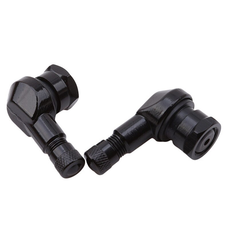 2 Pcs 90 Degree Angle Brass Air Tyre Valve Schrader Valve Stem For Auto Truck Motorcycle Car Accesspries: Black