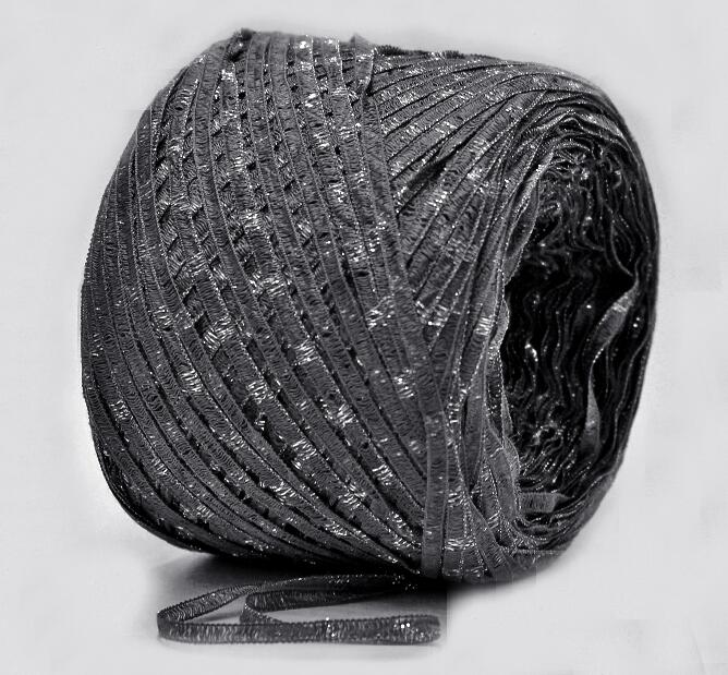 Fil de coton métallique ruban 250g | Pour tricoter à la main, type de tricot, fil crochet pour écharpe, crocheter bricolage, katoen garen,S2141: 03