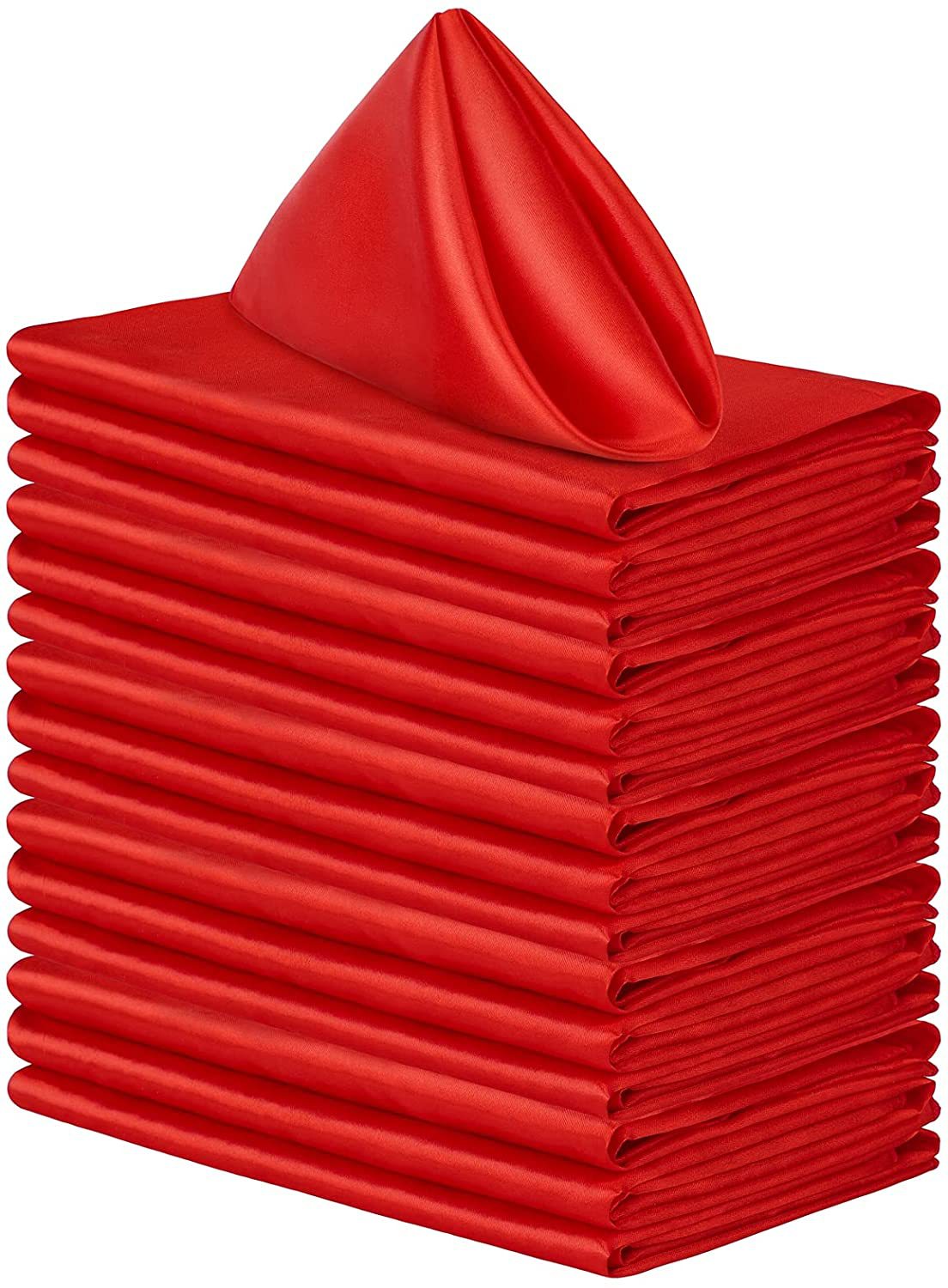 50pcs Satin Napkins Soft Dinner Napkins 43*43cm Square Table Napkins for Restaurant Weddings Party Dinner Decoration: PURPLE