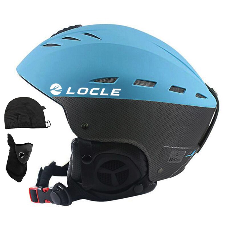 Locle Winter Sport Ski Helm Ce-certificering Materiaal Abs + Eps Sneeuw Skiën Snowboard Skateboard Helm 55-61Cm: Blauw / M (55-57cm)