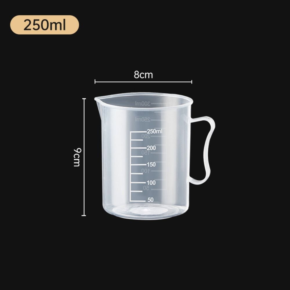 Vaso de medición graduado de plástico de gran capacidad, vaso de laboratorio transparente con tapa, taza mezcladora transparente, cocina y horneado: Verde claro