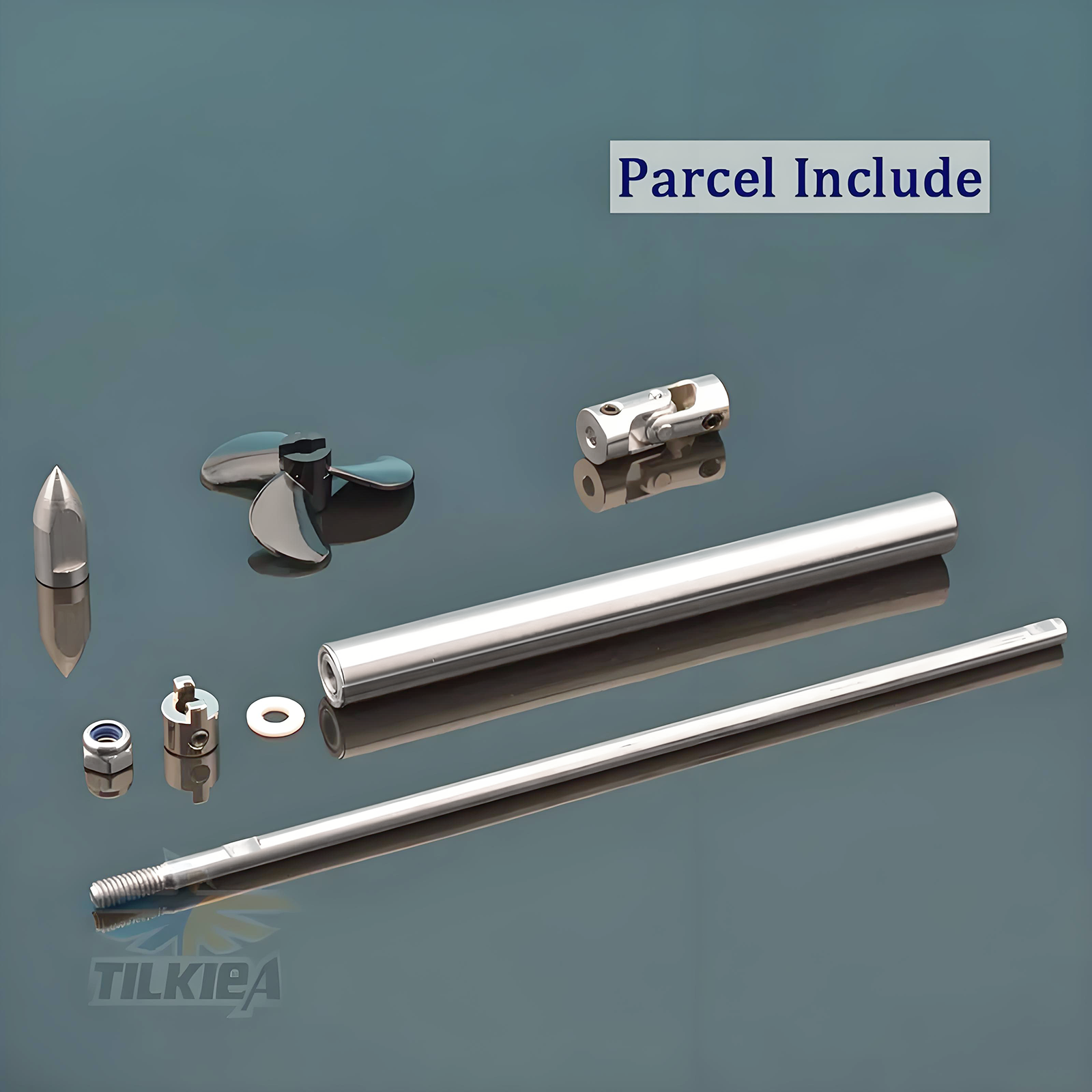 Stainless Steel 4mm Boat Shaft Drive Shaft +Cardan Joint+3 Blades Propeller +Stainless Steel Shaft Sleeve+ Prop Nut For Rc Boat