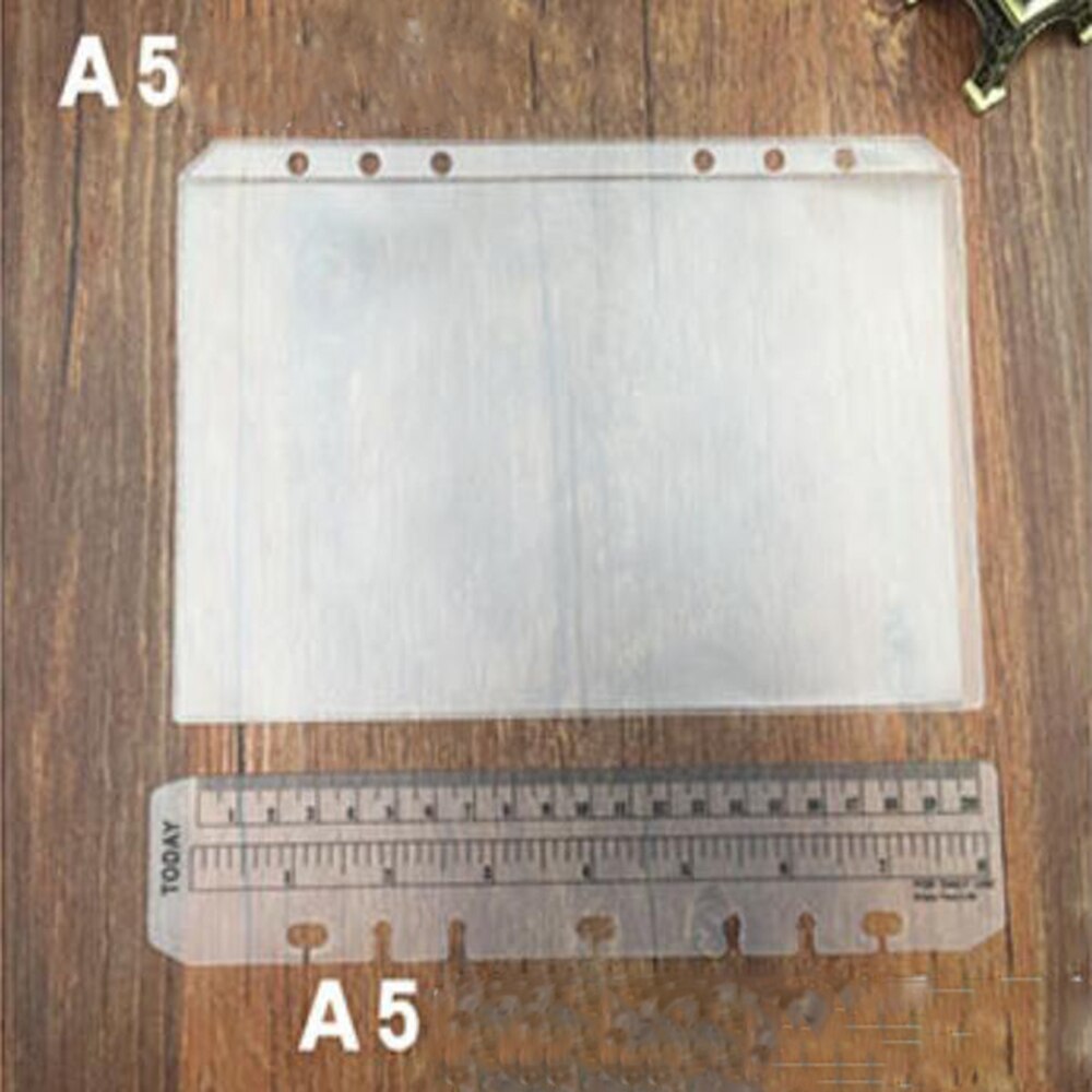 A5 A6 A7 Size Binder Pockets 6 Ring Binders Loose Leaf Waterproof PVC Notebook Pouch Refill Document Bag For Cards Files Storage: A5