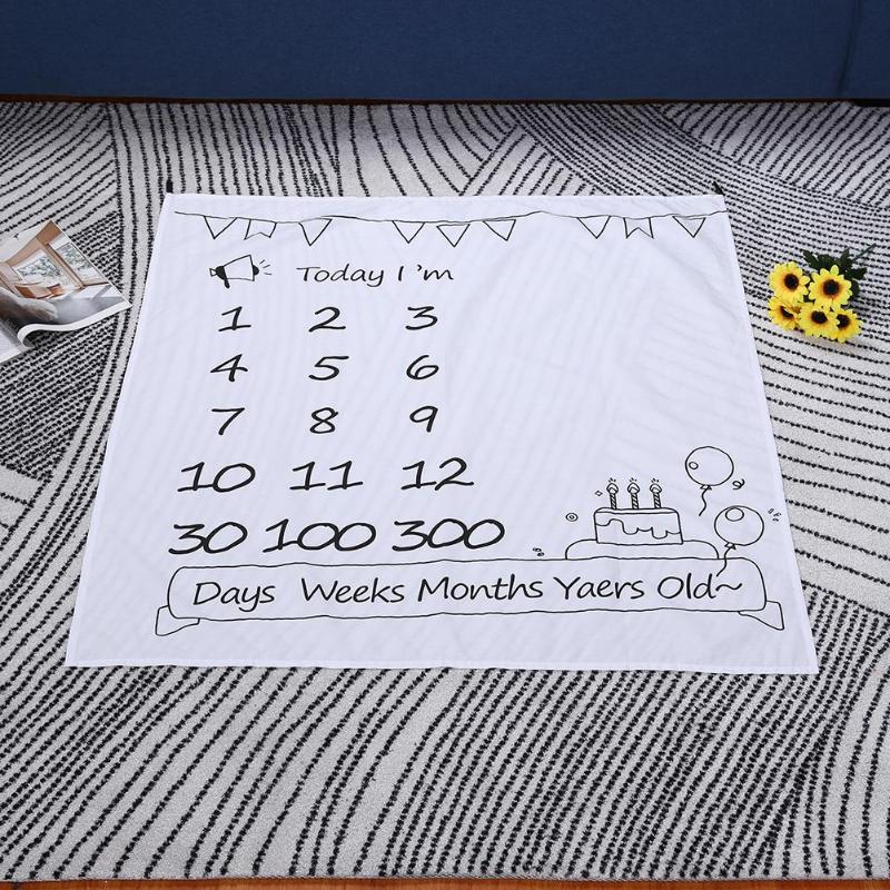 Karikatur aufbringen Kleinkind Baby Meilenstein PhotoProps Hintergrund Decken Spielen matt Hintergrund Tuch Kalender Foto Zubehör