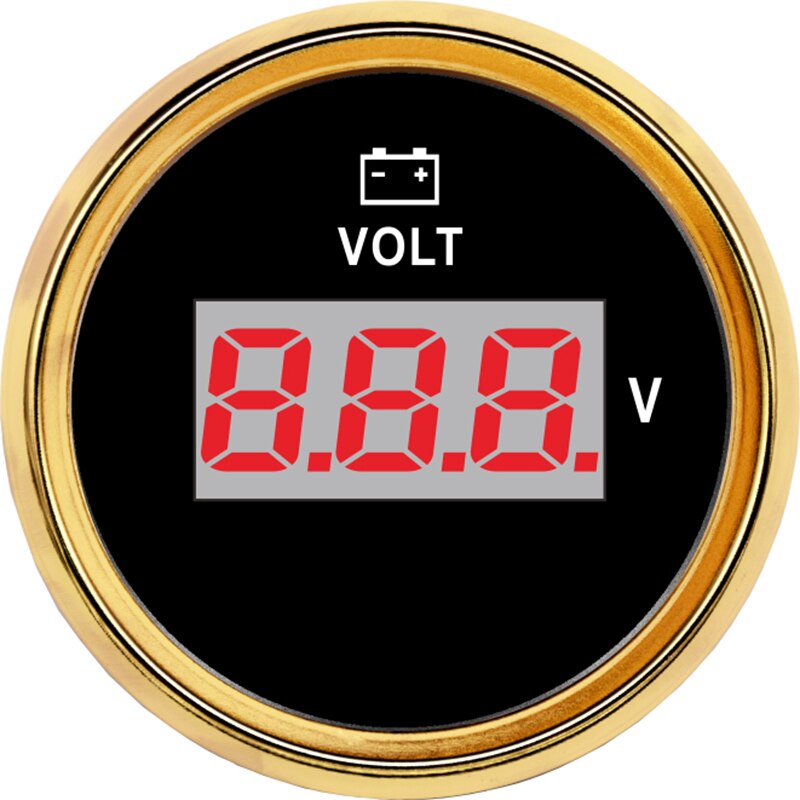 Voltmètre marin 12-24V jauge numérique de Volt de 52mm jauge de mètre de 8-32 Volts pour le voltmètre automatique de bateau de Yacht d'atv de camion de caravane: BG-8-32 V