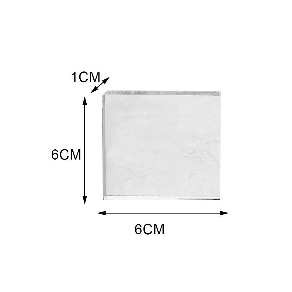 Acrylic Stamp Back Panel Lightweight Transparent Rectangular Stamp Block Color Shape Process Tools Scrapbooking DIY U3U1