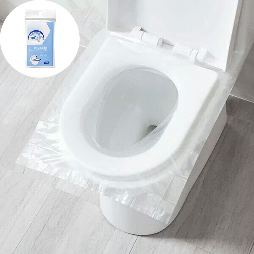 60 Stks/pak Draagbare Wegwerp Toilet Seat Cover Waterdicht Bacteriën-Proof Cover Inheemse Houtpulp Voor Reizen/Camping Badkamer: Default Title