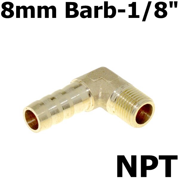 Rechte Slang Pilaar Koppeling - 8 mm slangdiameter - 1/8e NPT Schroefdraad