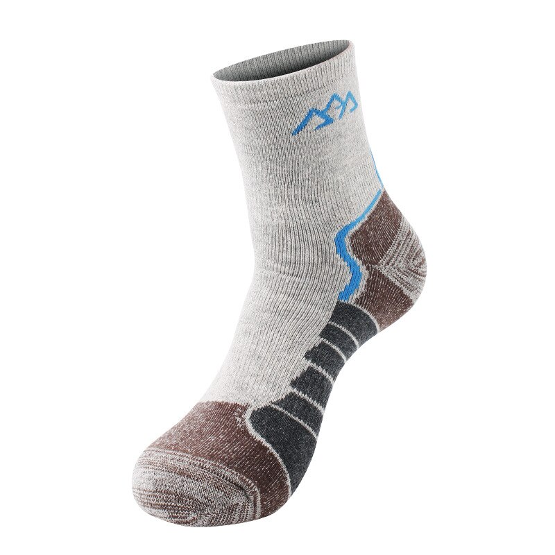 Calze da sci termiche invernali uomo caldo donna Outdoor ciclismo snowboard escursionismo sport calze Coolmax calze termiche più spesse: gray 014 size L