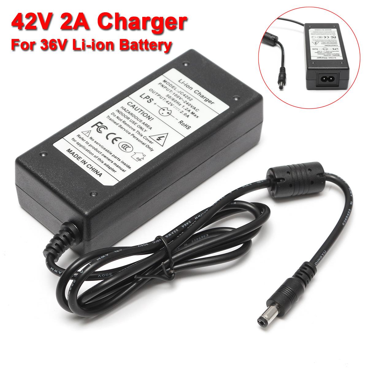 2A 42V Power Charger Adapter Voor 36V Li-Ion Lithium Batterij Twee-Wiel Voertuig Laders