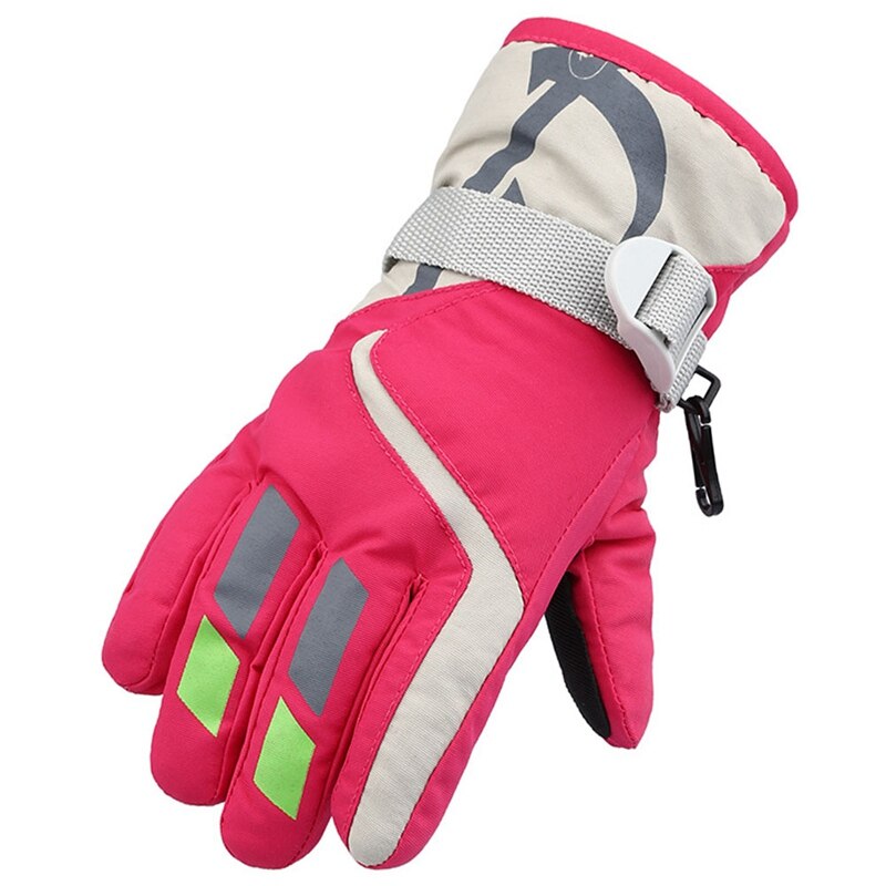 Children's Outdoor Skiing Riding Gloves Winter Thickening Warm Hiking Waterproof Non-Slip Windproof Snow Gloves: RH