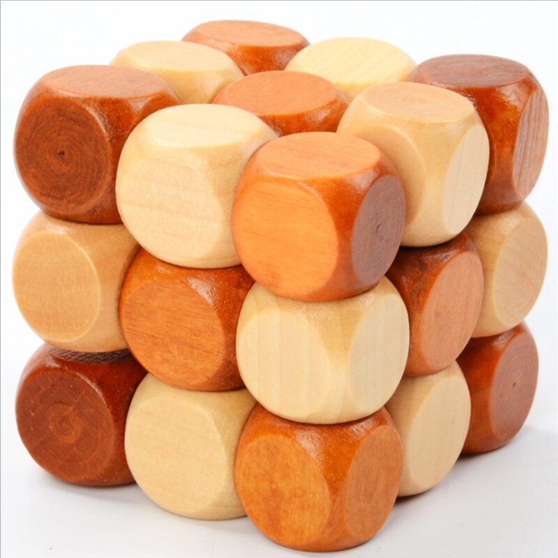 Kong Ming Luban Lock Chinese Traditional Toy Unique 3D Wooden Puzzles Classical Intellectual Wooden Cube Educational Toy Gi: 13