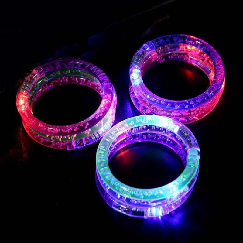 10 pz/lotto Acrilico Braccialetto Luce veloce portato Colorato Bolla Braccialetto Giocattoli