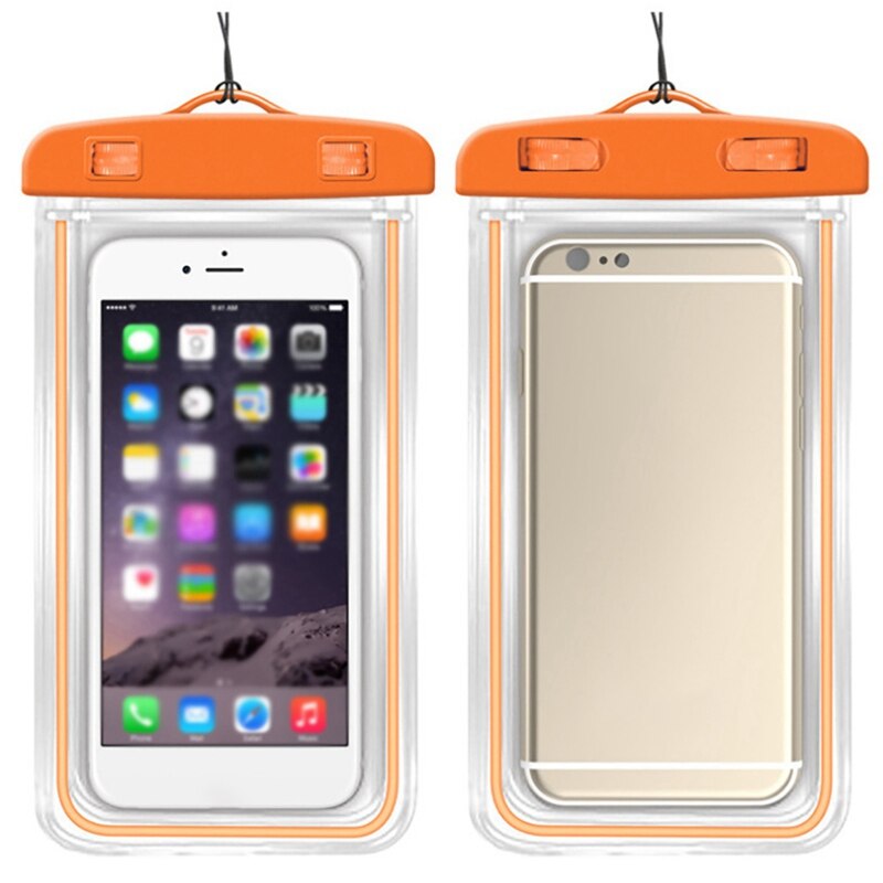 ¡Producto en oferta! Funda de teléfono móvil impermeable fluorescente de TPU de , bolsa transparente sellada de PVC, funda de teléfono SUMERGIBLE