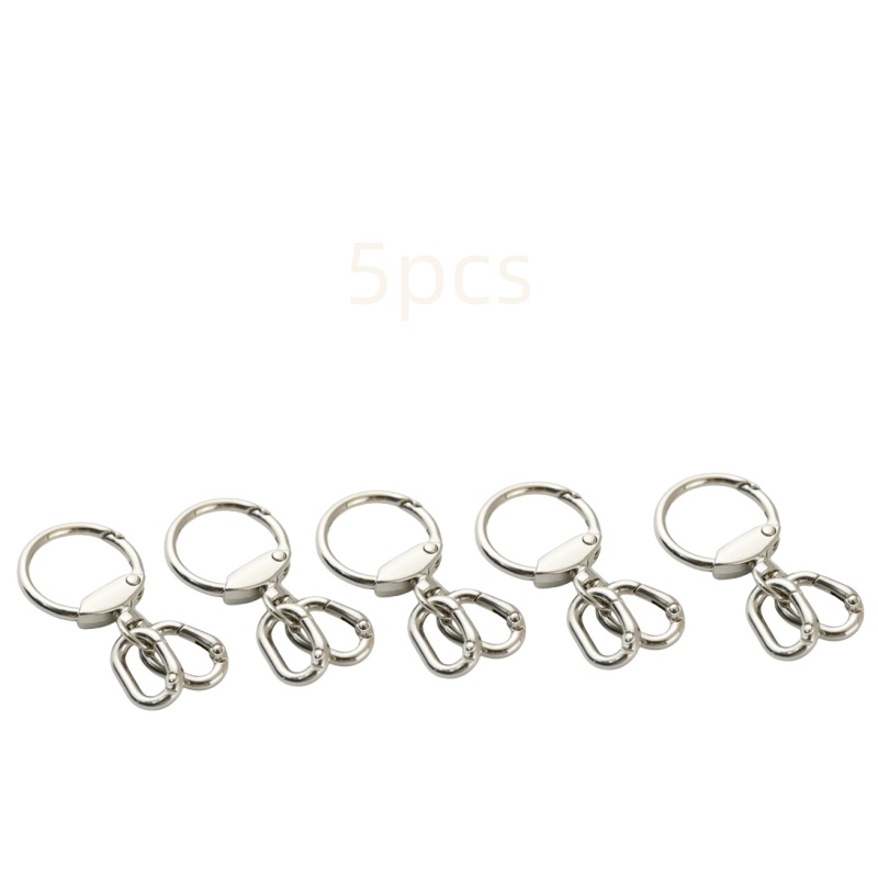 Ensemble de porte-clés robuste: Clips multifonctionnels à anneau en D et mécanisme de verrouillage sécurisé pour système de gestion des clés de bureau: BLANC