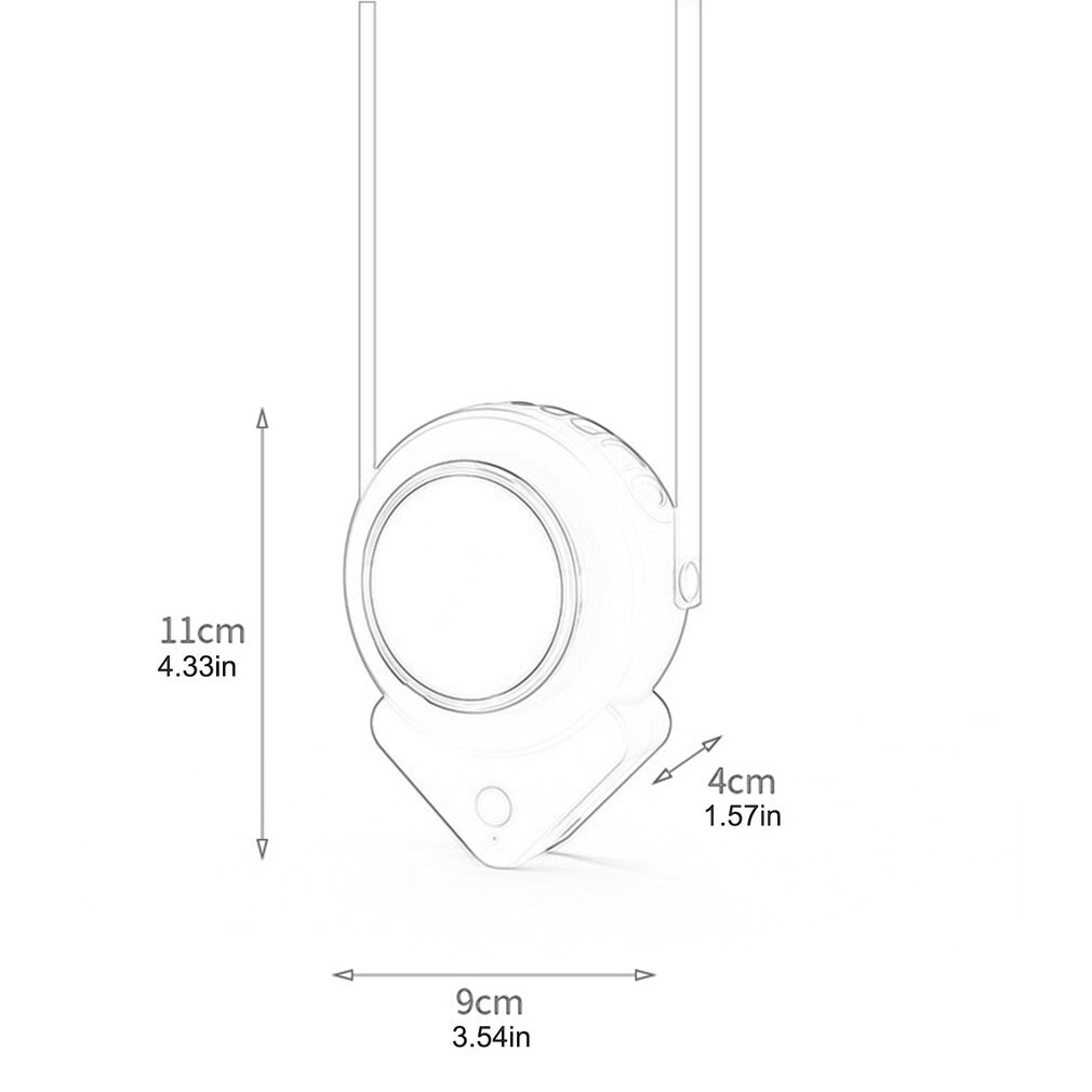 Neck Fan - Leafless Design - Portable USB Rechargeable - Adjustable Speed for Outdoor Events, Office