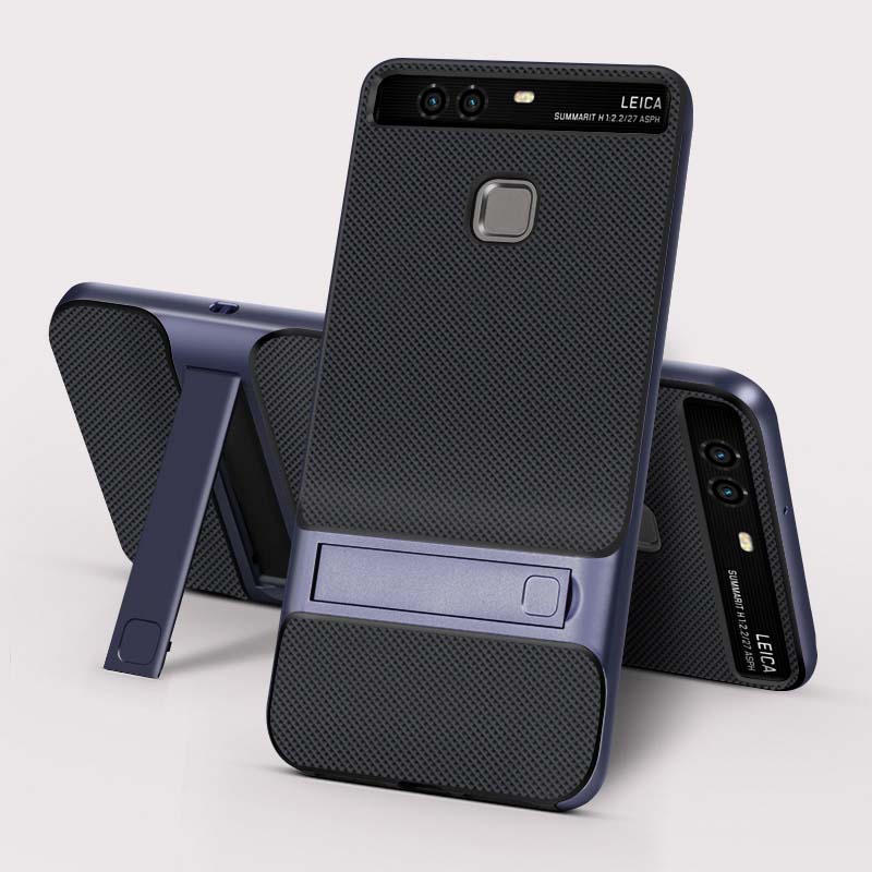 Merke 3d kickstand hybrid deksel for huawei  p9 silikondeksel tpu+pc royce 360 fullt beskyttende bakdeksel huaweip 9 coque rustning: Royce marine