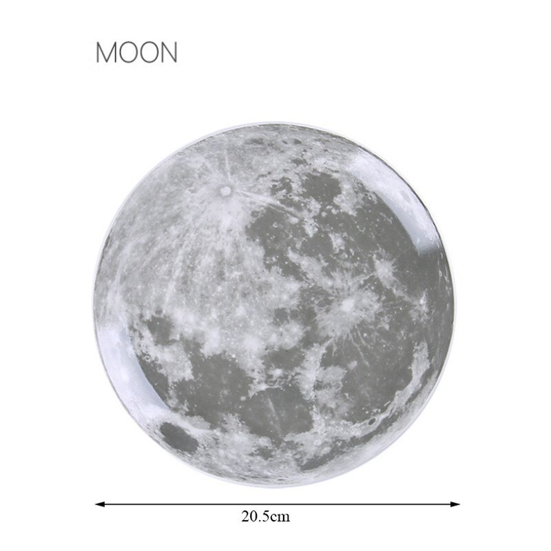 Ceramic Planet Wall Hanging Decorative Plate Nordic Modern Cosmic Ornaments Astronaut Home Wall Decoration Crafts: Moon