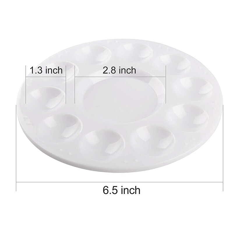 12Pcs Verf Lade Paletten Ronde Plastic Pallets Voor Acryl Olie Aquarel Craft Professionele Diy Art Schilderen