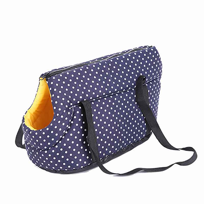 Venxuis Soft Pet Hond Schoudertassen Beschermd Rugzak Outdoor Pet Dog Carrier Puppy Reizen Voor Kleine Honden: Navy Blue Dot / 40X25X28 CM