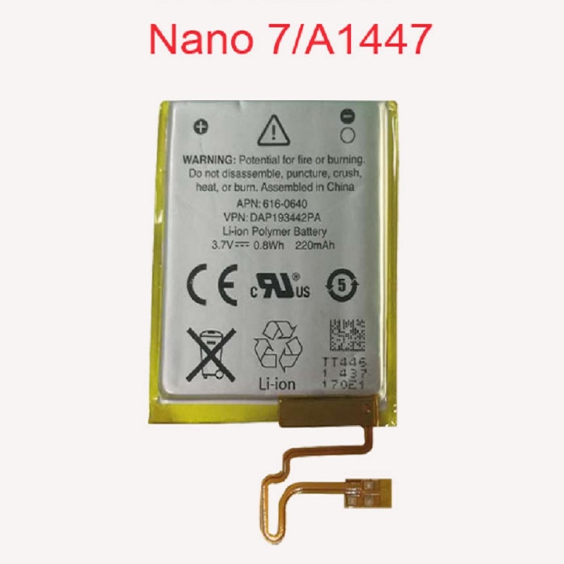 330 mah 3.7 v Li-Ion Batterij Vervanging 330 mah voor iPod Nano 7 7th Gen met Gratis Tools