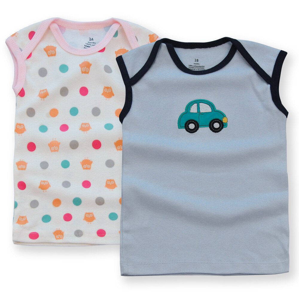 5 Packungen Baby Karikatur Camisoles Neugeborenen Baumwolle Unterwäsche Kleidung Kleinkind Mädchen Weste freundlicher T-Hemden freundlicher Jungen Spitzen Abschläge