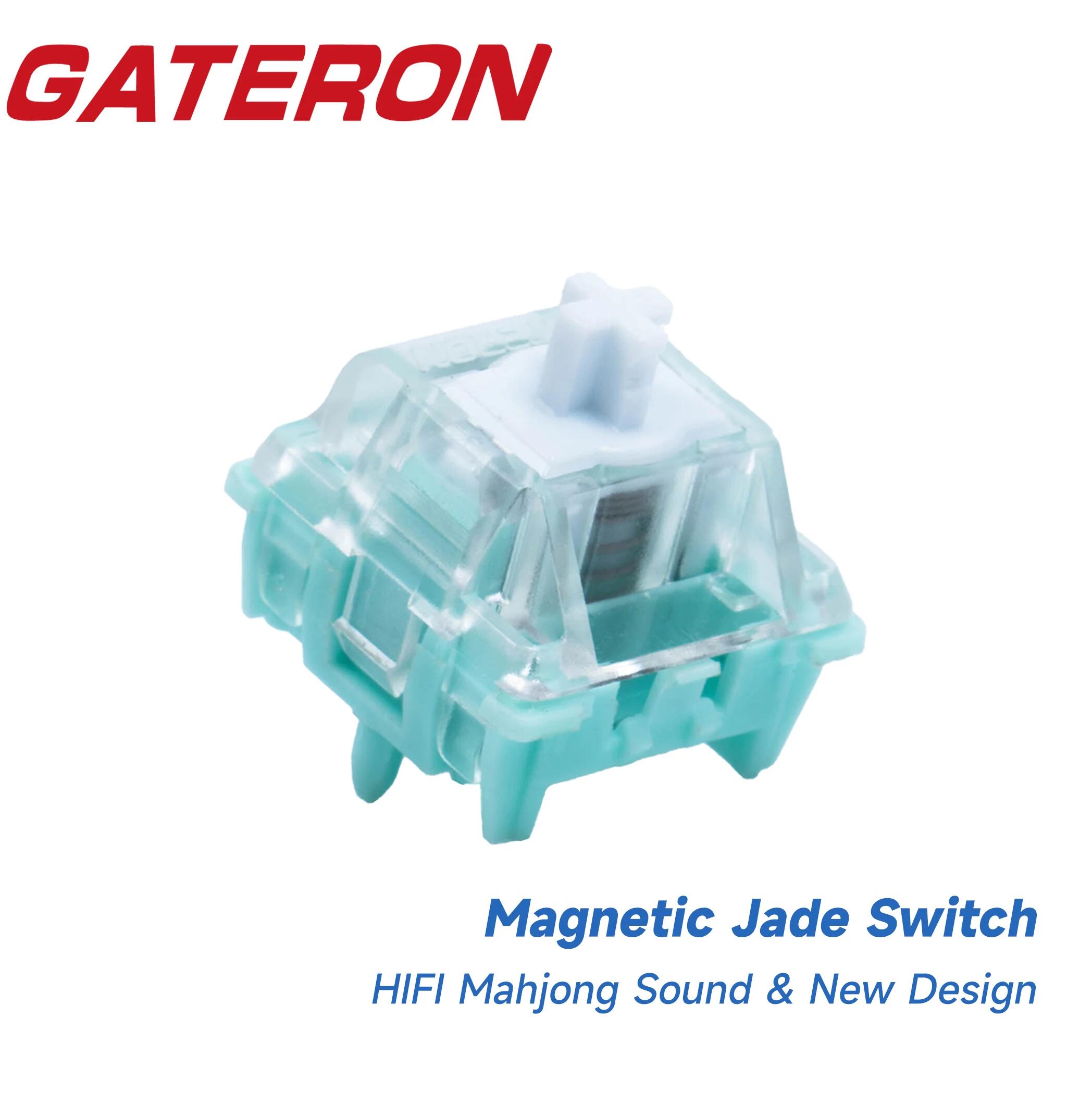 Gateron magnetyczny Jade przełącznik liniowy magnetyczny mechaniczny klawiatura HIFI Pre Lubed SMD czujnik halla przed podróżą swobodnie ustawiając HM66: Zielony Przełącznik