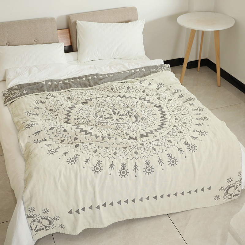 100%  puuvilla boho kesä kevät peitot sänky sohva matkustaa hengittävä tyylikäs mandala iso pehmeä viltti para peitto 200 x 230cm