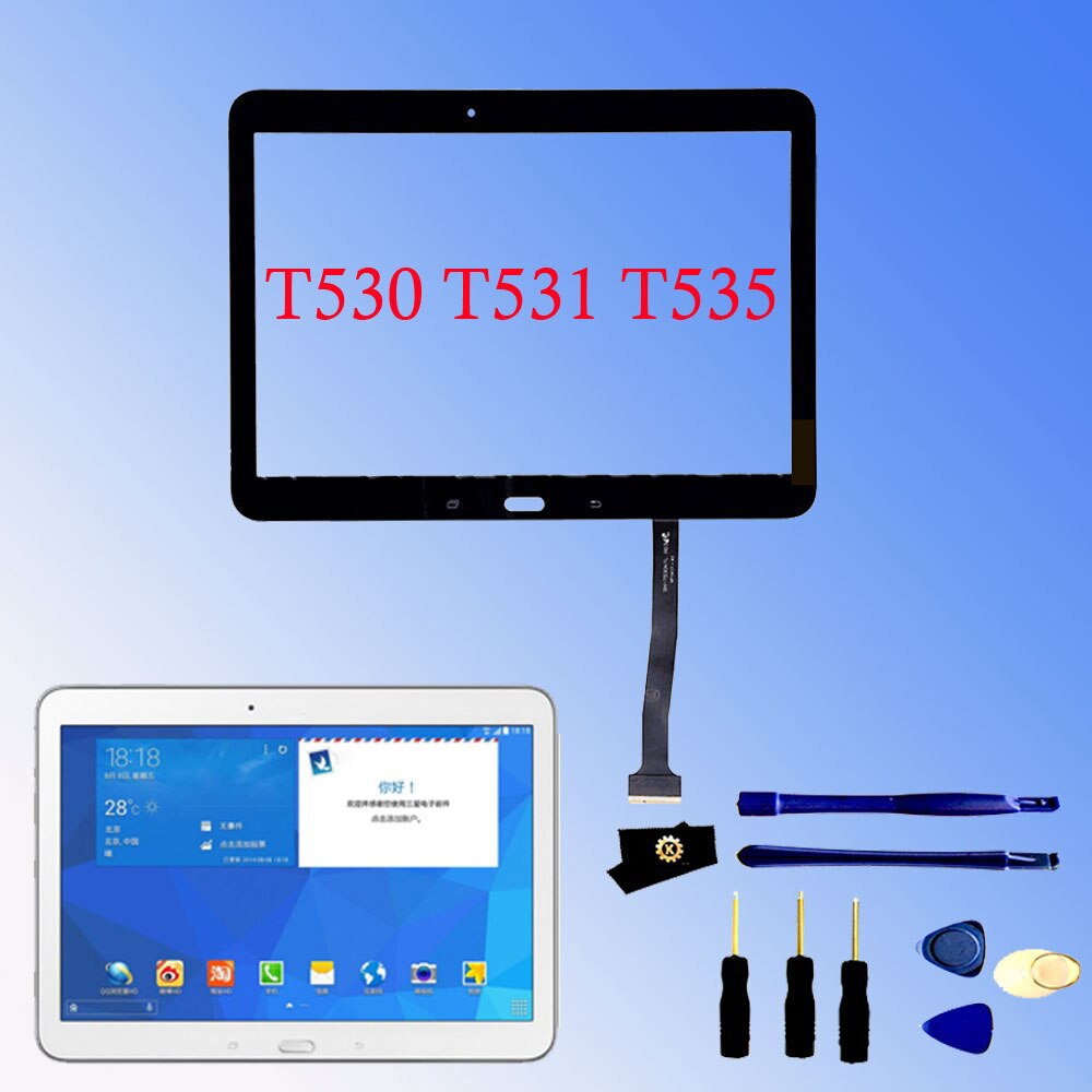 Para Samsung GALAXY Tab 4 10,1 "T530 T531 T535 SM-T530 pantalla táctil digitalizador Panel Sensor de vidrio tableta reemplazo