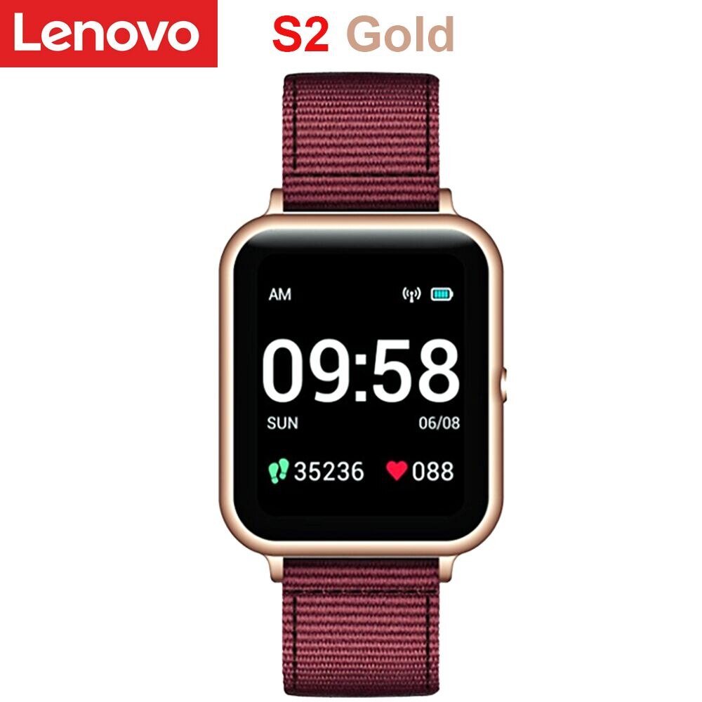 Lenovo S2 Pro Smart Band Thermometer Heart Rate Sleep Monitoring Fitness Bracelet IPS Touch Screen IP67 Waterproof Sports Watch