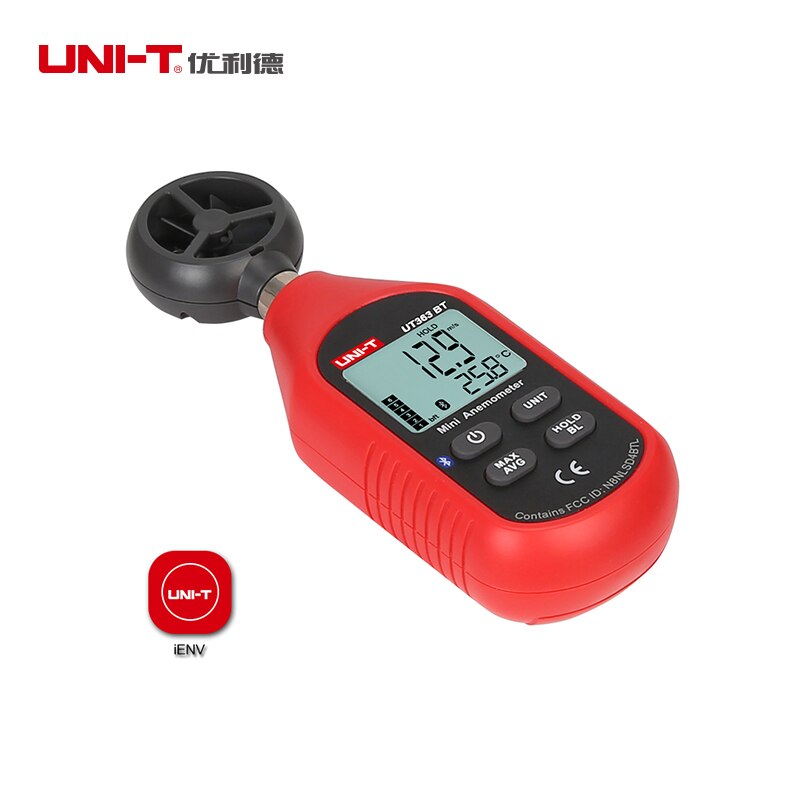 UNI-T UT363BT Mini Digital bluetooth Anemometer Pocket size Digital wind speed tester and Thermometer Upgraded from UT363