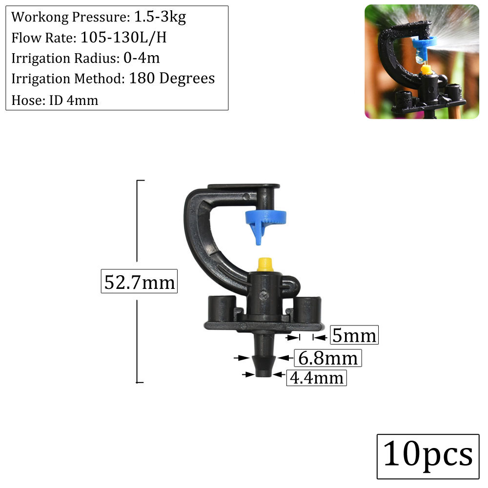 Micro-arroseur rotatif à 180 degrés, buse de réfraction, buse suspendue de Type G pour l'irrigation du jardin: YELLOW