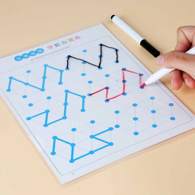 Children Visual Tracking Connection Training Hand-eye Coordination Control Pen Training Drawing Point Connection Eductional Toys