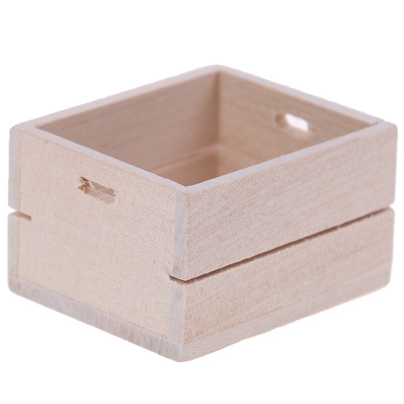 1:12 Dollhouse Miniature Wooden Vegetable Fruits Basket Furniture Accessories DIY Stimunaiton Kitchen Toys