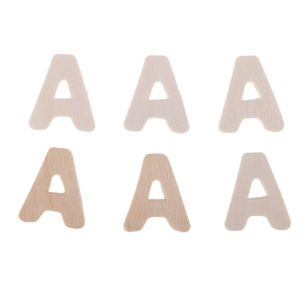 130 letters van hout, alfabet, meerkleurig, voor handwerk, doe-het-zelf, decoraties
