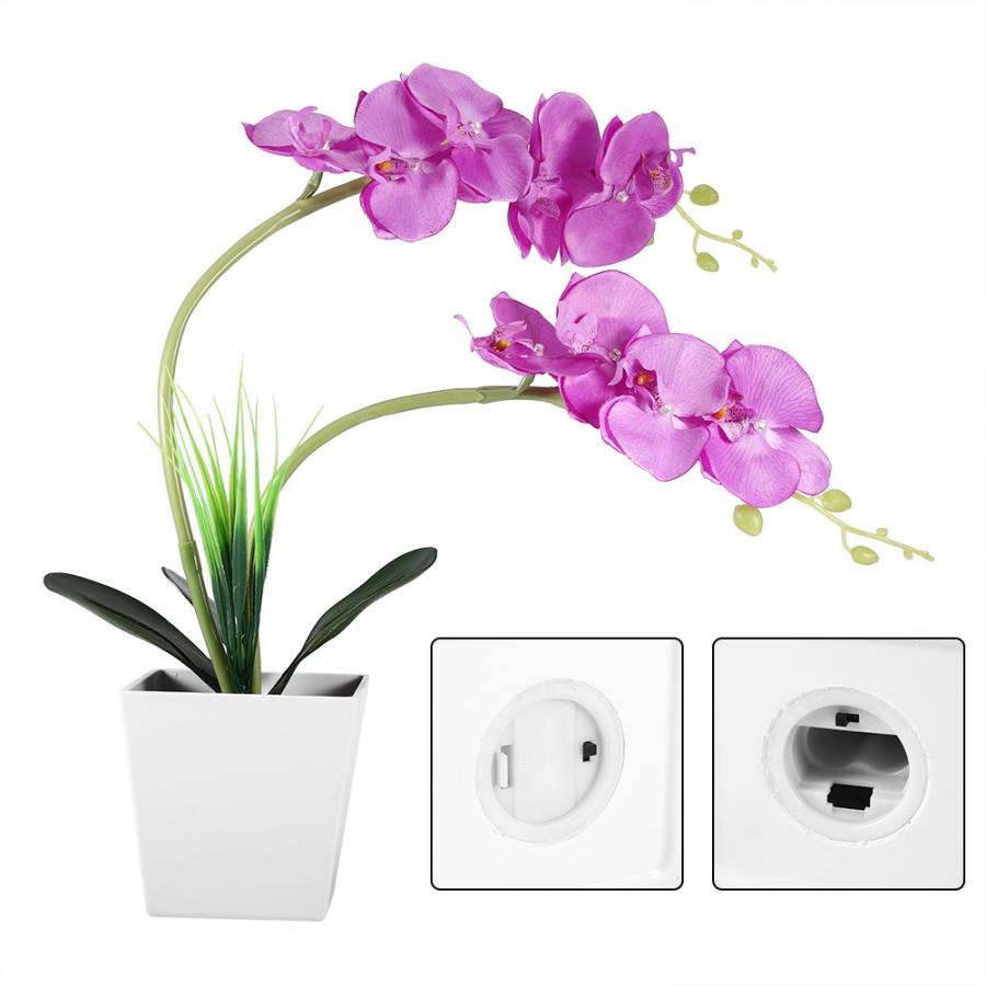 9LED Kunstmatige Bloempot Lamp Simulatie Phalaenopsis Bonsai Bloem Licht Kunstmatige Bloem Licht Diy Home Decoratie