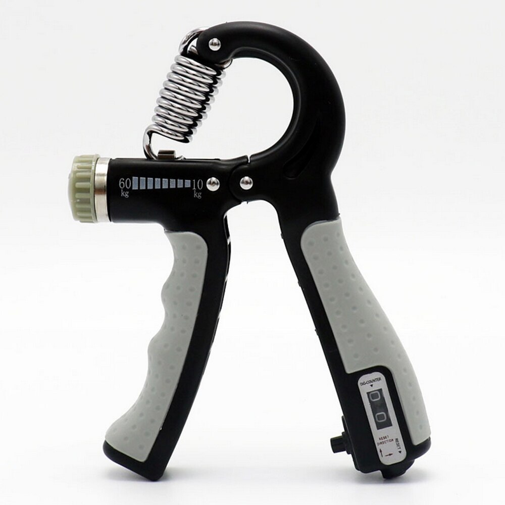 10-60Kg Verstelbare Heavy Gripper Fitness Hand Exerciser Grip Fatgrip Pols Verhogen Sterkte Lente Vingerknelbeveiliging Carpaal Expander: Grey