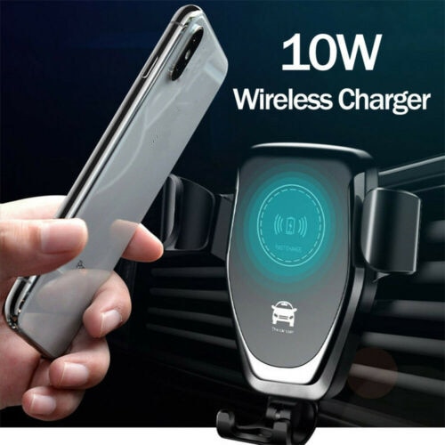 Geartronics 10w qi draadloze snellader autohouder voor iphone x xs samsung  s9