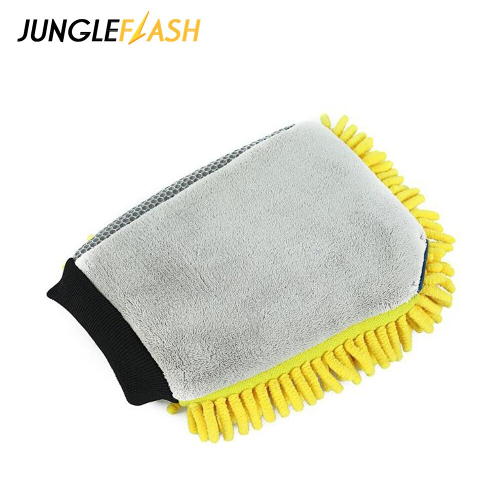 Jungleflash bilvask microfiber koral handske bløde bilvask handsker rengøringsværktøj detaljering børste bilvask udstyr anti-ridse