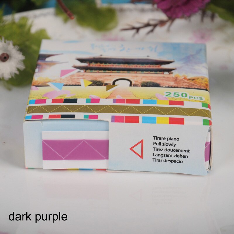 Cadre Photo autocollant auto-adhésif | 250 pièces/boîte, pour album coin Photo, papeterie papier pour bricolage, décoration de maison: white deep purple