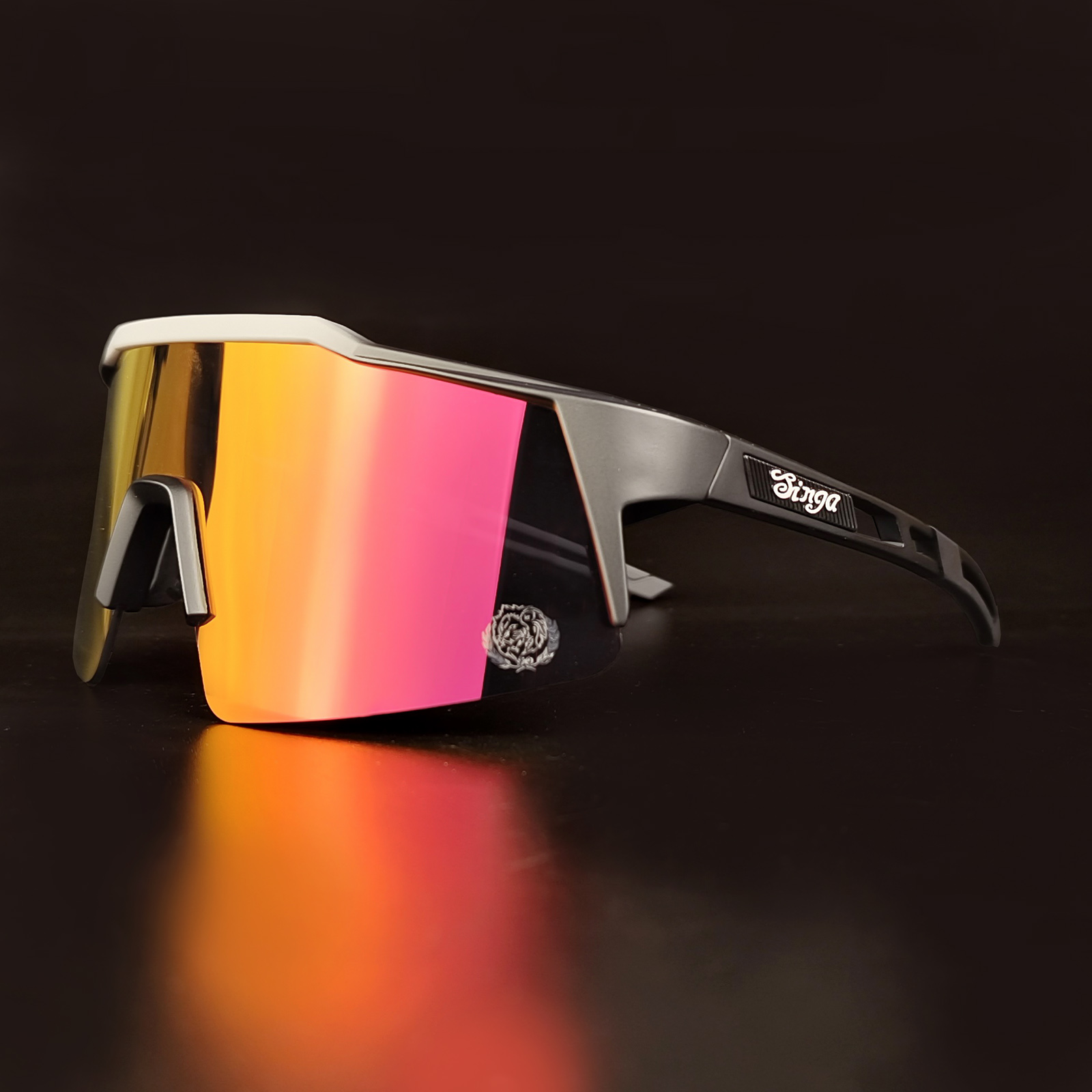 Cykelsolglasögon utomhussporter cykelglasögon polariserade glasögon män kvinnor mountainbike racercykel cykelglasögon solglasögon: Blå / Vit