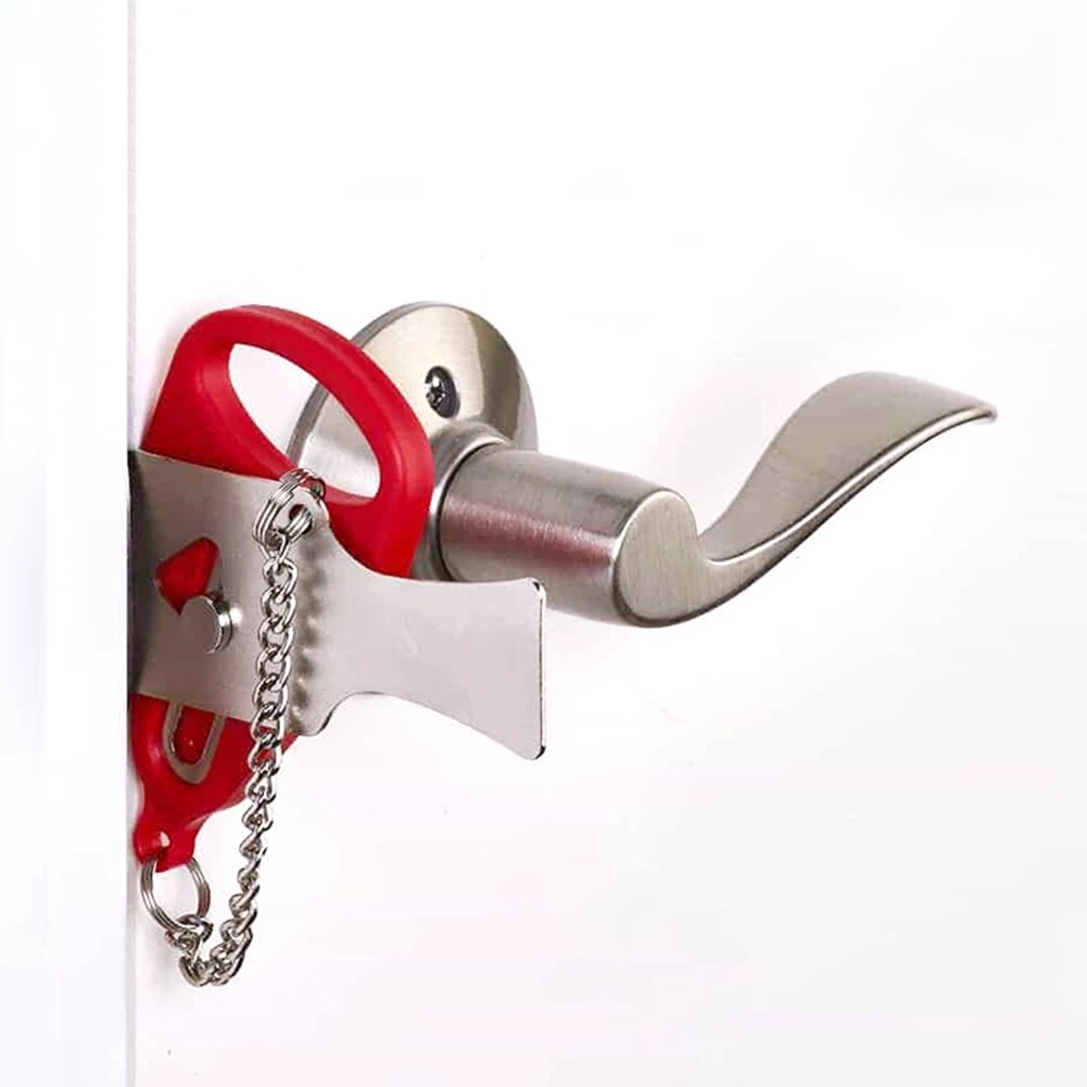 AirBNB Hotel Lock Portable Door Lock Accommodation Door Stopper Door Lock Metal Safety Addalock Lockdown for Security